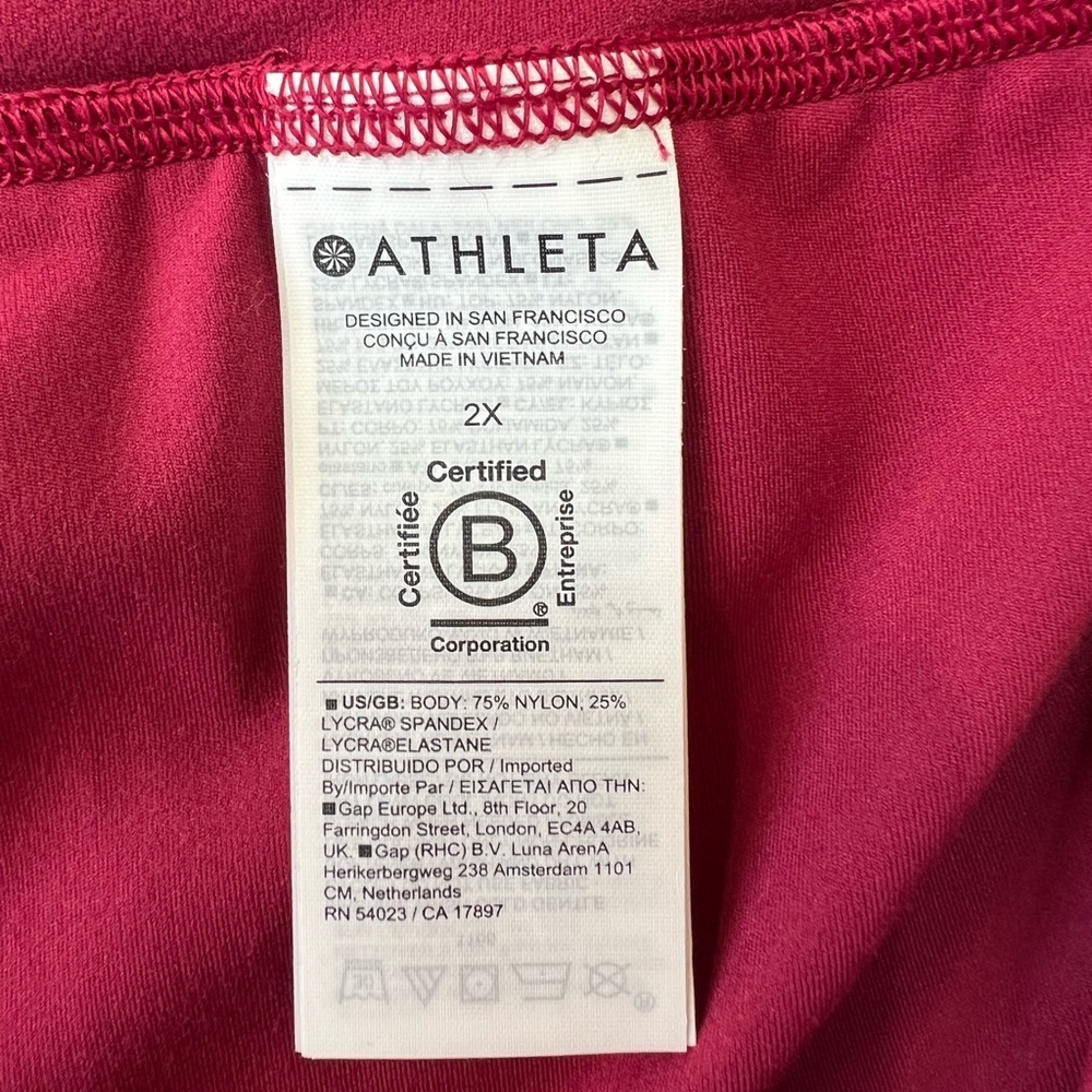 Athleta NWT Elation Yoga Pant in Raspberry Red, size 2X - Picture 8 of 12